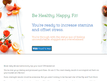 Tablet Screenshot of behealthyhappyfit.com